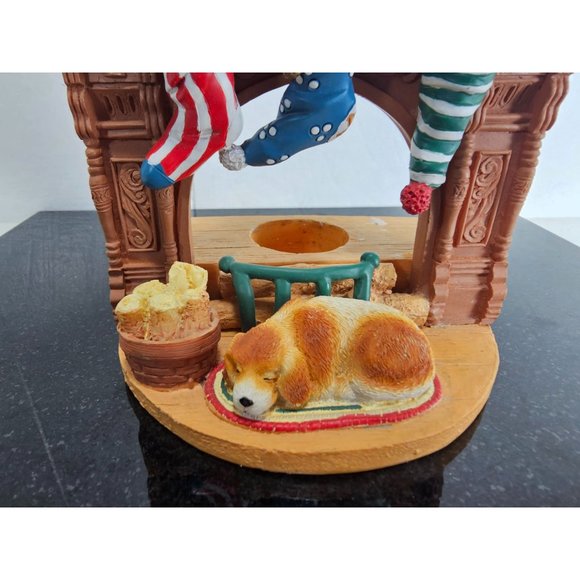 House of Lloyd Christmas Around the World By the Fire Resin Votive Candle Holder - Picture 3 of 5